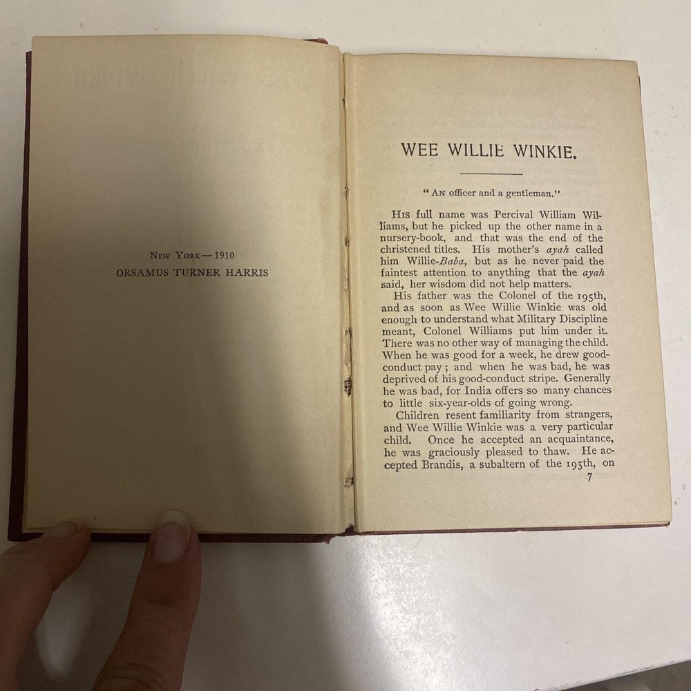 Rudyard Kipling 1910 Book Manhattan Press Wee Willie Winkie & Other Stories HB - Picture 6 of 9